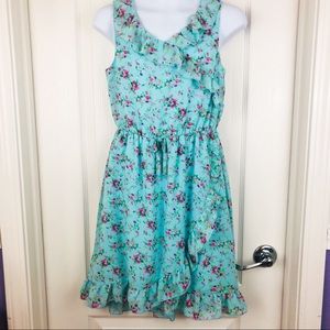Girls Floral Chiffon Dress Size 12